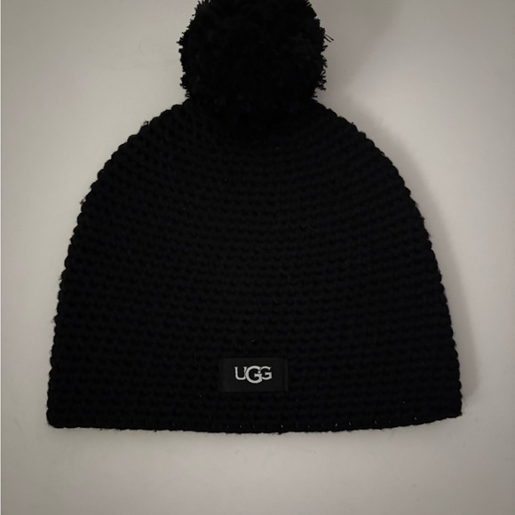 UGG Black Knit Pom-Pom Beanie - Picture 5 of 7